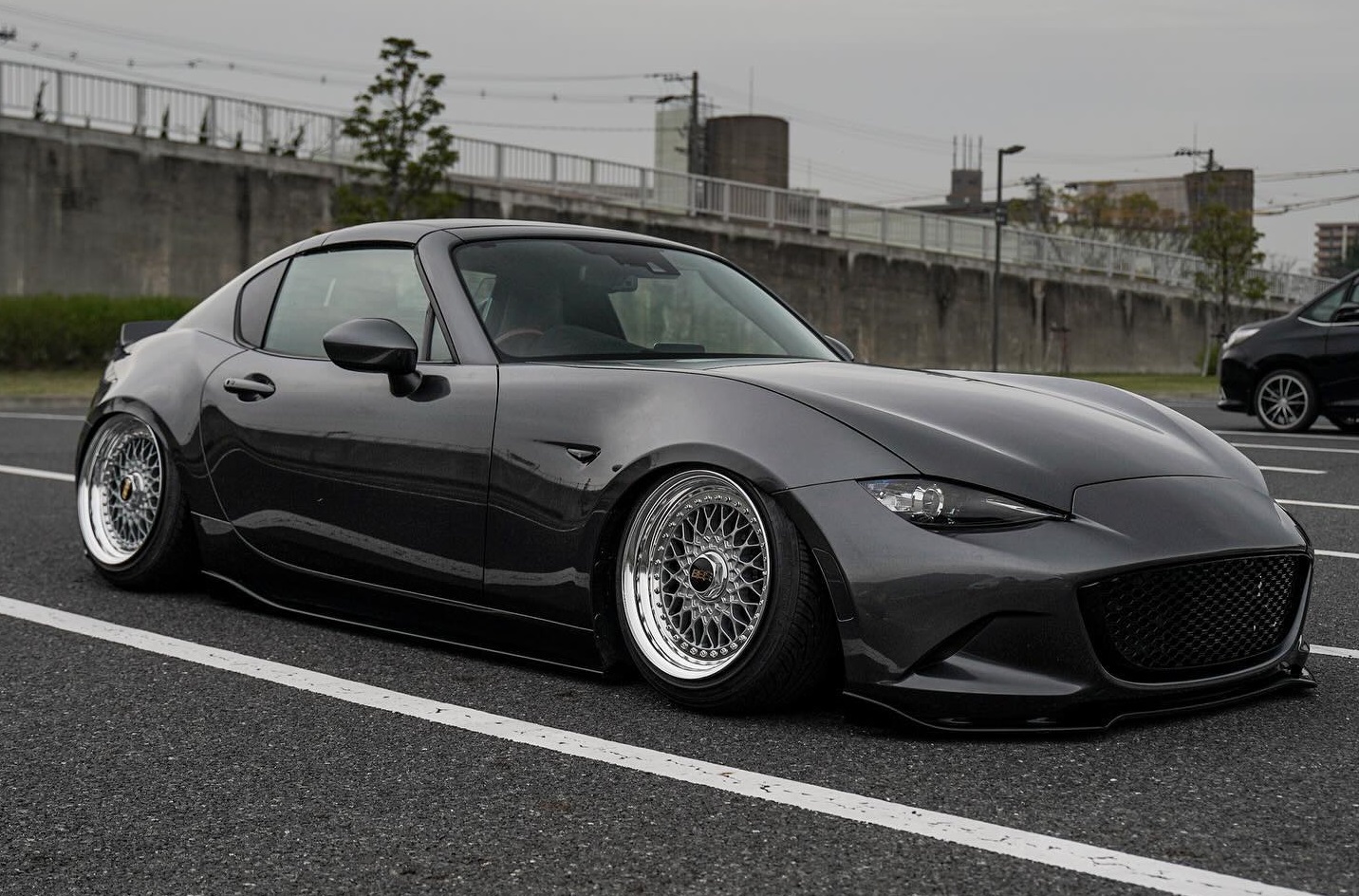 miata nd on air suspension bbs wheels