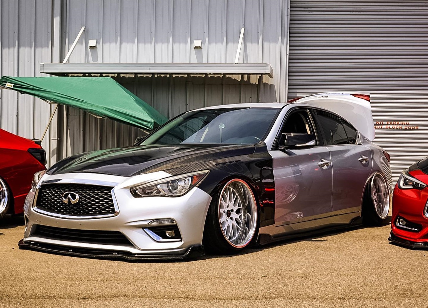 work rezax wheels on q50 air suspension